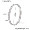 316L Stainless Steel Geometric Plain Ring Inlaid With Zircon Electroplated Bracelet Combination