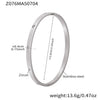 316L Stainless Steel Geometric Plain Ring Inlaid With Zircon Electroplated Bracelet Combination