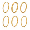 316L Stainless Steel Geometric Plain Ring Inlaid With Zircon Electroplated Bracelet Combination