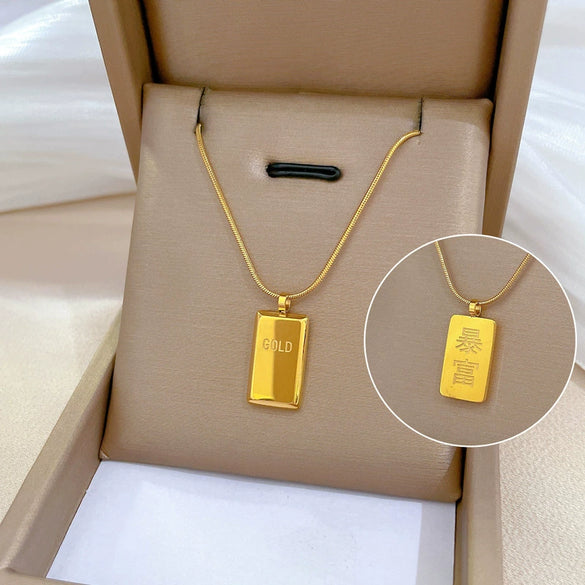 Titanium Steel Geometric Planet Necklace With Electroplating For Unisex
