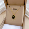 Titanium Steel Geometric Planet Necklace With Real Gold Electroplating For Unisex