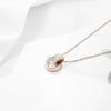 Titanium Steel Geometric Planet Necklace With Real Gold Electroplating For Unisex