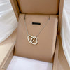 Titanium Steel Geometric Planet Necklace With Real Gold Electroplating For Unisex