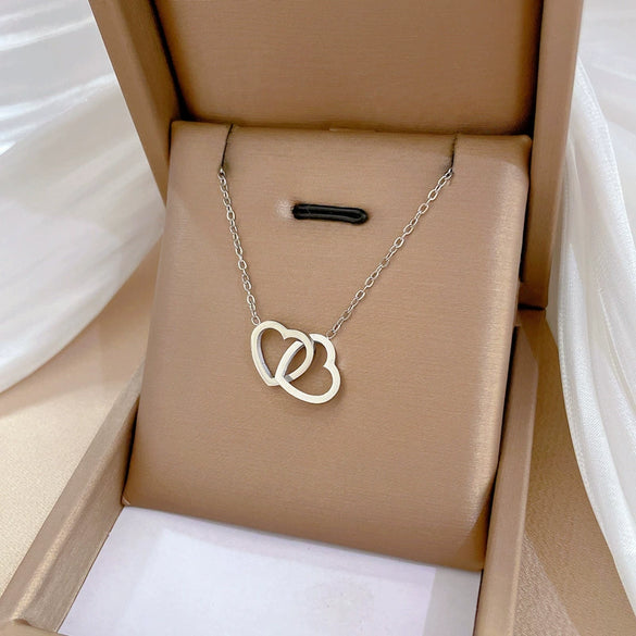 Titanium Steel Geometric Planet Necklace With Real Gold Electroplating For Unisex