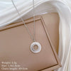 Titanium Steel Geometric Planet Necklace With Real Gold Electroplating For Unisex