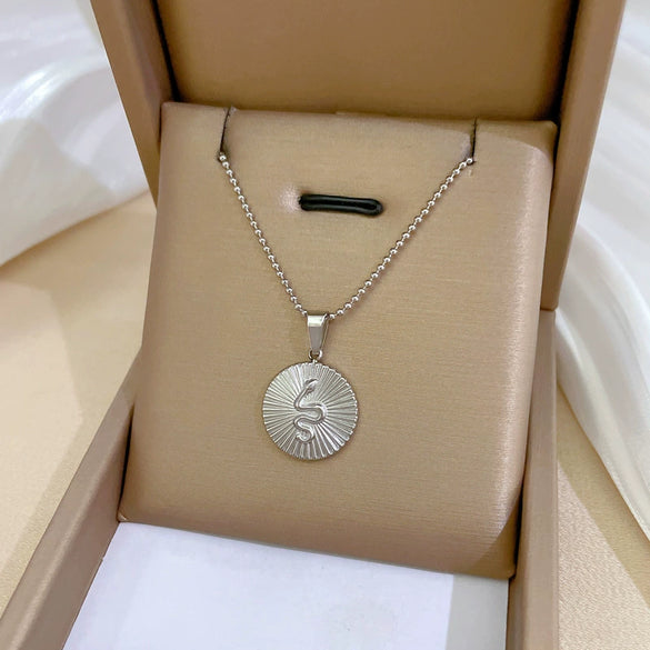 Titanium Steel Geometric Planet Necklace With Real Gold Electroplating For Unisex