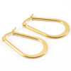 316L Stainless Steel Geometric Red Water Drop Women's Earrings With 18K Vacuum Plating