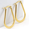 316L Stainless Steel Geometric Red Water Drop Women's Earrings With 18K Vacuum Plating