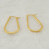 316L Stainless Steel Geometric Red Water Drop Women's Earrings With 18K Vacuum Plating