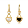 Titanium Steel Geometric Retro Love Doublesided Asymmetric Electroplated Women's Earrings