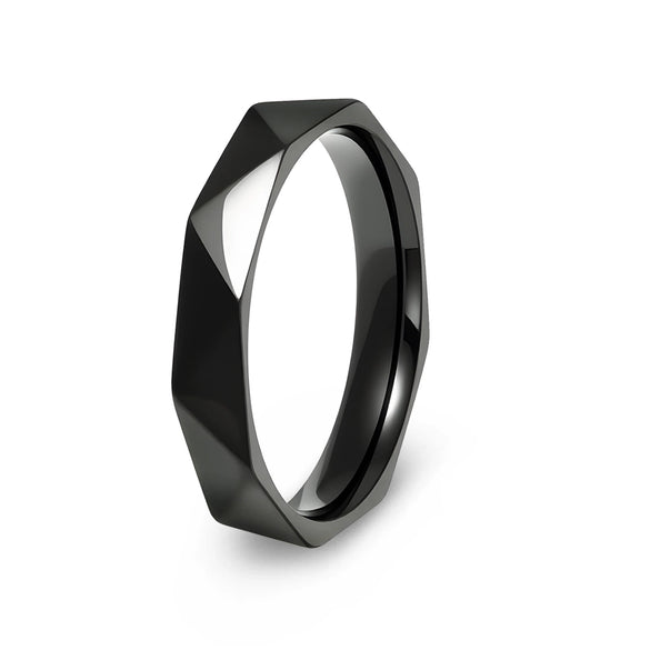 Titanium Steel Geometric Ring And Bracelet For Women With Electroplating