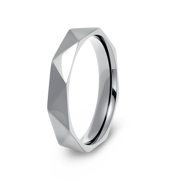 Titanium Steel Geometric Ring And Bracelet For Women With Electroplating