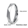 Titanium Steel Geometric Ring And Bracelet For Women With Electroplating