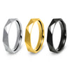 Titanium Steel Geometric Ring And Bracelet For Women With Electroplating
