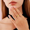 Titanium Steel Geometric Ring And Bracelet For Women With Electroplating