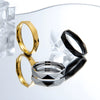 Titanium Steel Geometric Ring And Bracelet For Women With Electroplating