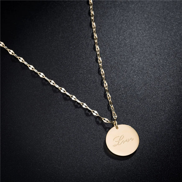 Titanium Steel Geometric Roman Triple Circle Necklace With Diamond Accents Rose Gold Pendant Clavicle Chain Jewelry For Children