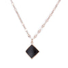 Titanium Steel Geometric Roman Triple Circle Necklace With Diamond Accents Rose Gold Pendant Clavicle Chain Jewelry For Children