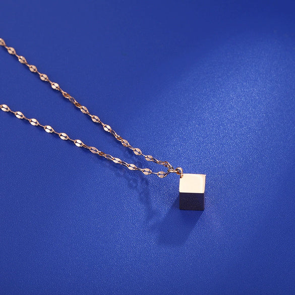 Titanium Steel Geometric Roman Triple Circle Necklace With Diamond Accents Rose Gold Pendant Clavicle Chain Jewelry For Children