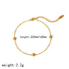 Titanium Steel Geometric Rose Anklet For Women's Jewelry