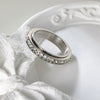 Titanium Steel Geometric Rotatable Decompression Ring With Electroplating For Unisex And Women