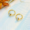 Titanium Steel Geometric Rotatable Pendant Earrings For Women With Electroplating Design
