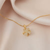 Titanium Steel Geometric Rotating Windmill Pendant Necklace For Women