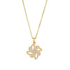 Titanium Steel Geometric Rotating Windmill Pendant Necklace For Women