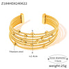 316L Stainless Steel Geometric Round Bead Multilayer Stacked Jewelry Bracelet With Stitching Design And Electroplating Treatment