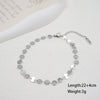 Titanium Steel Geometric Round Chain Anklet Stackable Multi Layer Unisex Foot Accessories Four Piece Set