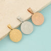 Titanium Steel Geometric Round Cross Bead Pendant Jewelry Accessories Electroplated