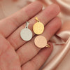 Titanium Steel Geometric Round Cross Bead Pendant Jewelry Accessories Electroplated
