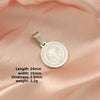 Titanium Steel Geometric Round Cross Bead Pendant Jewelry Accessories Electroplated