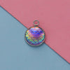 Titanium Steel Geometric Round Fish Scale Jewelry Accessories Pendant