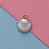 Titanium Steel Geometric Round Fish Scale Jewelry Accessories Pendant