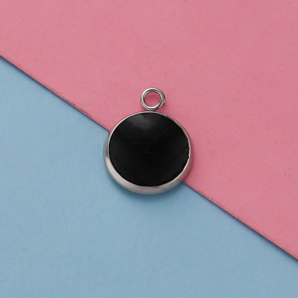 Titanium Steel Geometric Round Fish Scale Jewelry Accessories Pendant