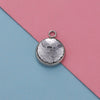 Titanium Steel Geometric Round Fish Scale Jewelry Accessories Pendant