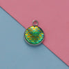 Titanium Steel Geometric Round Fish Scale Jewelry Accessories Pendant