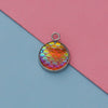 Titanium Steel Geometric Round Fish Scale Jewelry Accessories Pendant