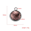 Titanium Steel Geometric Round Fish Scale Jewelry Accessories Pendant