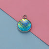 Titanium Steel Geometric Round Fish Scale Jewelry Accessories Pendant