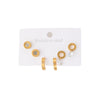 Titanium Steel Geometric Round Stud Earrings Set With Electroplating Design