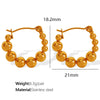 316L Stainless Steel Geometric Round Women's Electroplated Ear Buckle Earrings