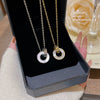 Titanium Steel Geometric Shaped Diamondencrusted Women's Luxury Clavicle Chain Necklace
