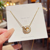 Titanium Steel Geometric Shaped Diamondencrusted Women's Luxury Clavicle Chain Necklace