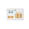 Titanium Steel Geometric Simple Heartshaped And Rectangular Earrings Electroplated For Women