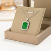 Titanium Steel Geometric Small Square Women's Necklace With Diamond Design