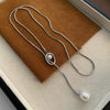 Titanium Steel Geometric Snake Bone Chain Clavicle Chain Pendant For Women