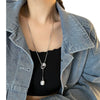 Titanium Steel Geometric Snake Bone Chain Clavicle Chain Pendant For Women