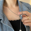Titanium Steel Geometric Snake Bone Chain Clavicle Chain Pendant For Women